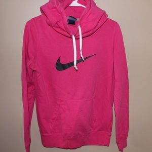 Pink Nike turtle neck hoodie